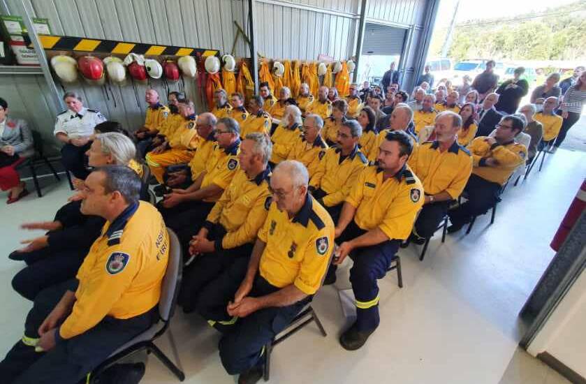 Cobargo and Quaama rural firefighters attend the private medal presentation. Photo supplied.