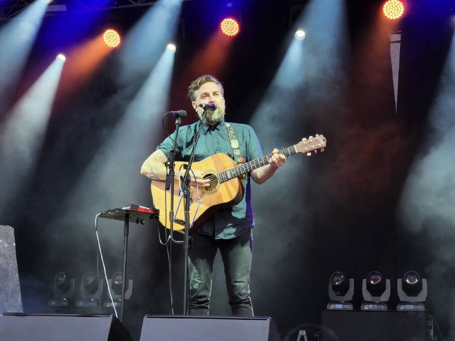 Josh Pyke performing on main stage at Wanderer Festival on Friday, September 23, 2022. Photo: Amandine Ahrens 
