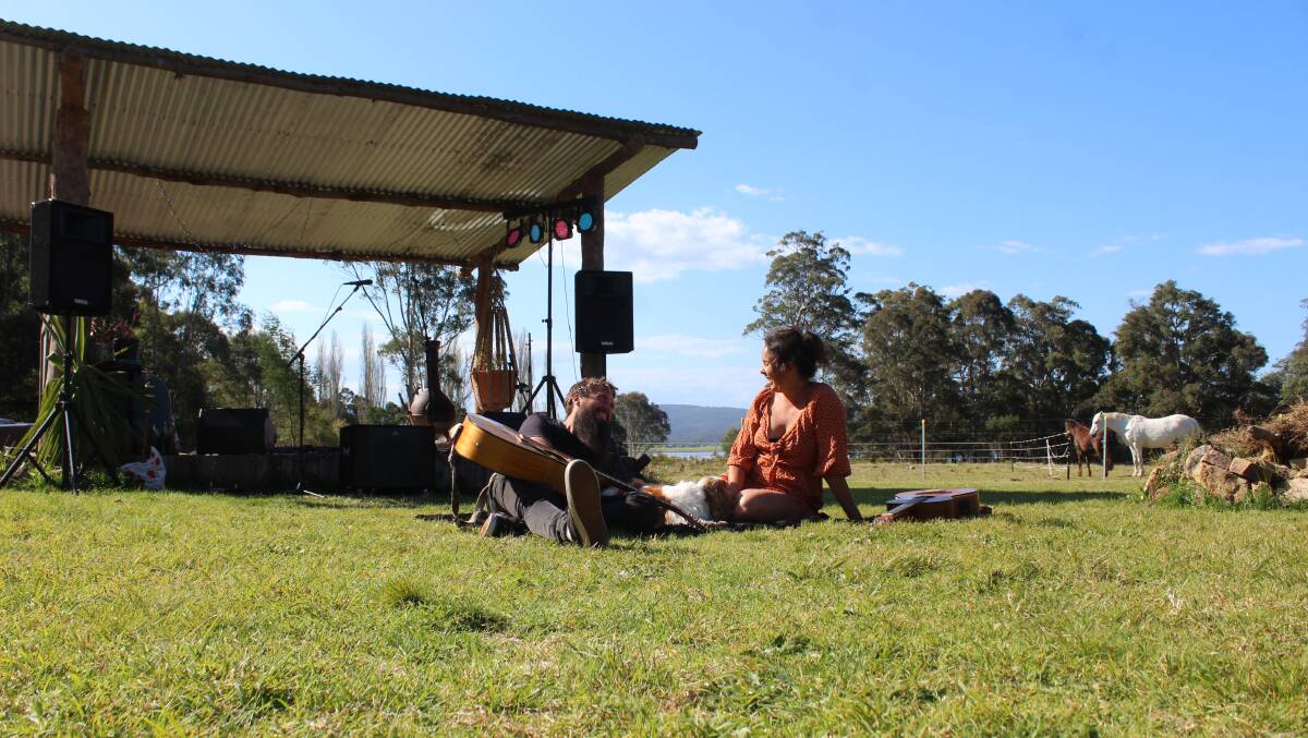The outdoor venue dubbed "Bear Mountain" offers plenty of room for families to set down their rugs and enjoy the live music. Photo: Amandine Ahrens. 