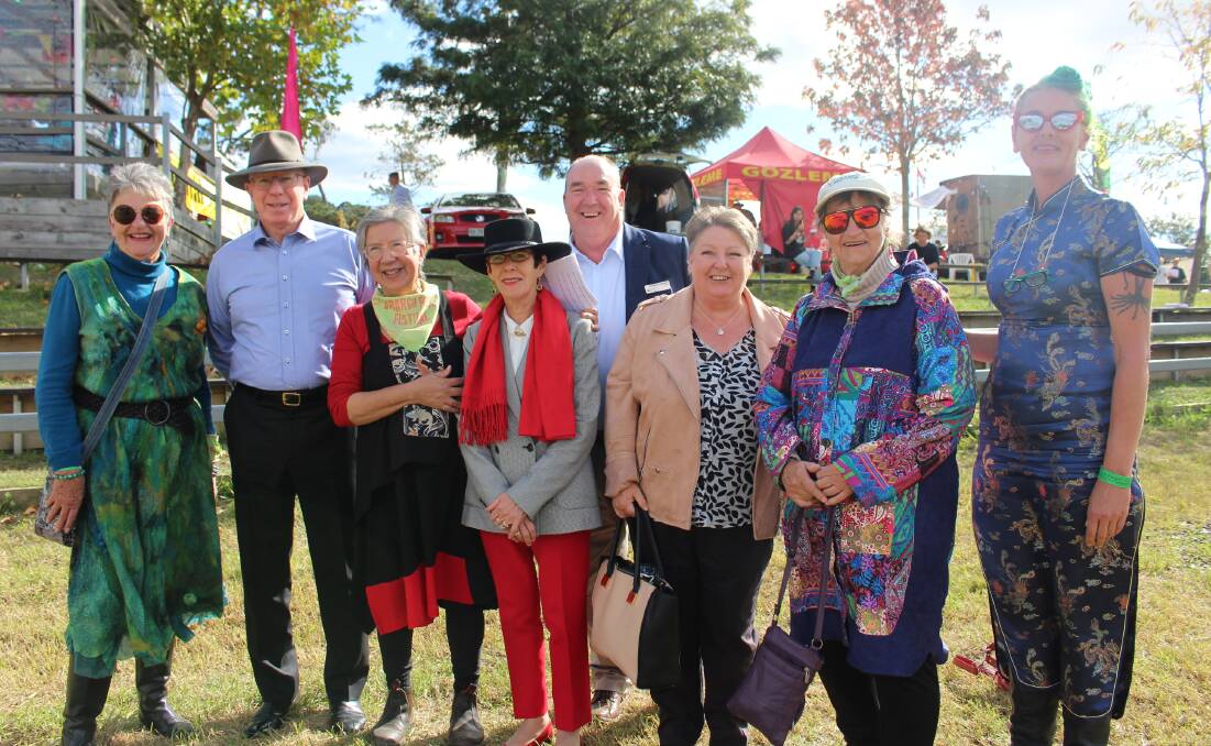 Left to right: Chris Walters, Governor General David Hurley, Zena Armstrong, Linda Hurley, Bega Valley Mayor Russell Fitzpatrick, Kerryann Russell, Coral Vorbach and Daniele Murphy. Photo: Amandine Ahrens