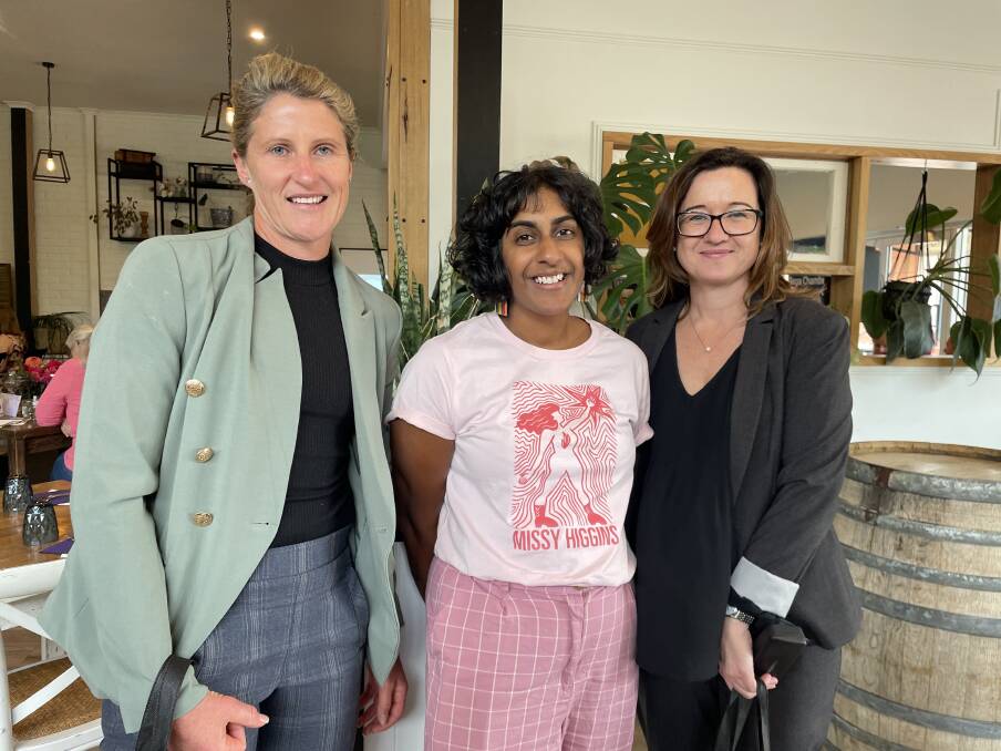 International Women's Day lunch in Bega. Left to right: Louise Strachan, Karen Wright and Melinda Twyford. Picture by Amandine Ahrens 