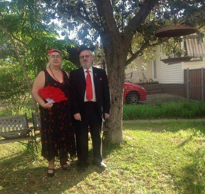 Linda and Barry Hayward all dressed up for a fancy dress party. Picture supplied. 