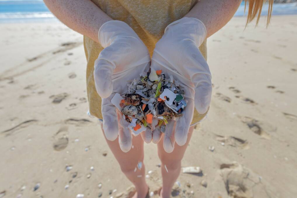 Litter on beaches can be found all along the coastlines of Australia. Picture supplied by NSW EPA.