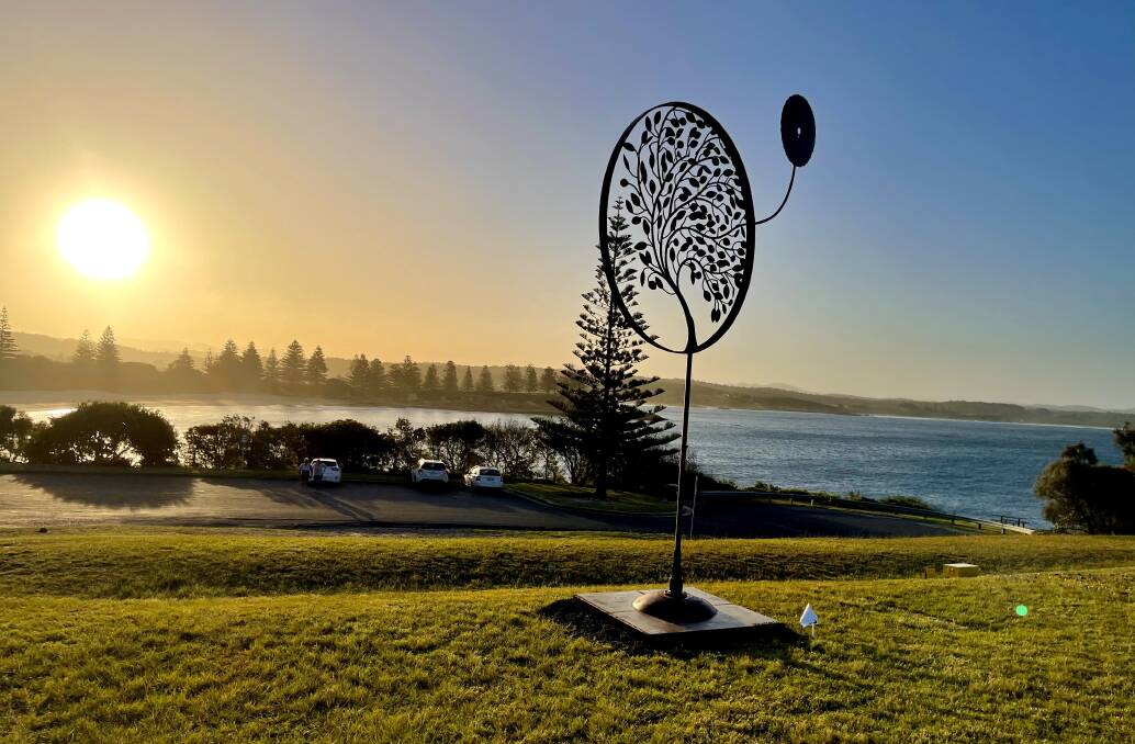 One of the winning sculptures from former years at Sculpture Bermagui. Overwind - created by Richard Moffatt. Picture by Amandine Ahrens