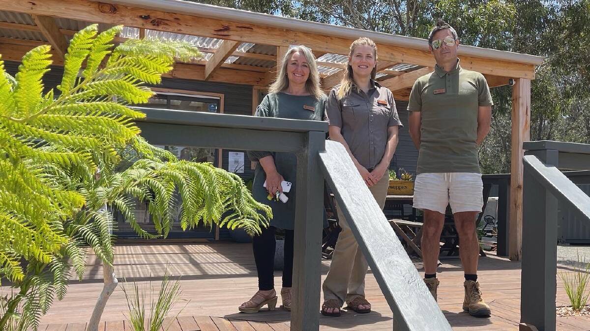 Tathra Beach Eco Camp team welcomes visitors in their first week of opening. Photo: Amandine Ahrens