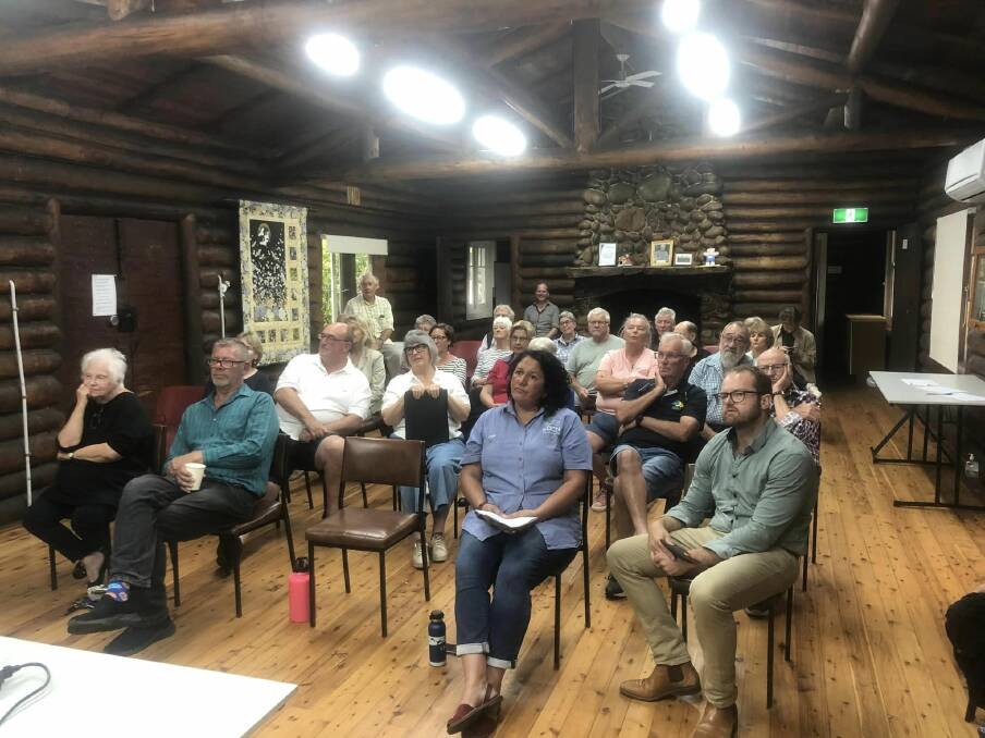 Community members attended the Eden Rockpool Community Meeting at the Eden Log Cabin on February 27. Picture supplied.
