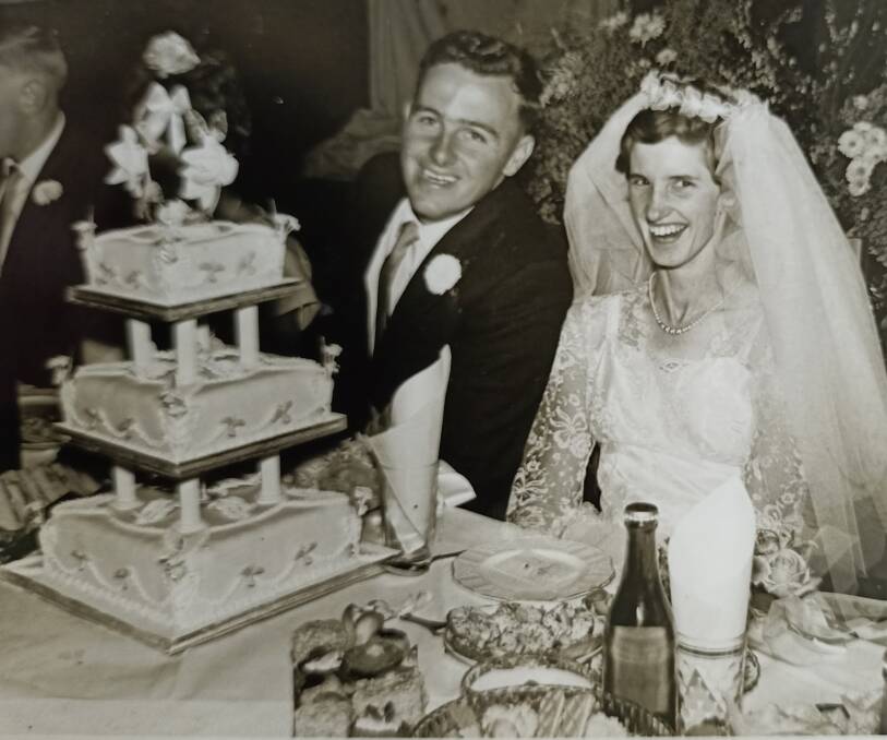 Brogo couple Ron and Joy Smith on their wedding day April 21, 1962. Photo supplied