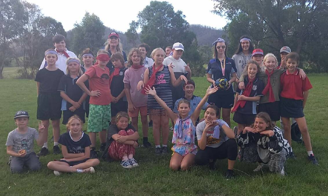 Julia Willson from the PCYC and her group of 'Blast Off' kids at Cobargo. Photo: supplied