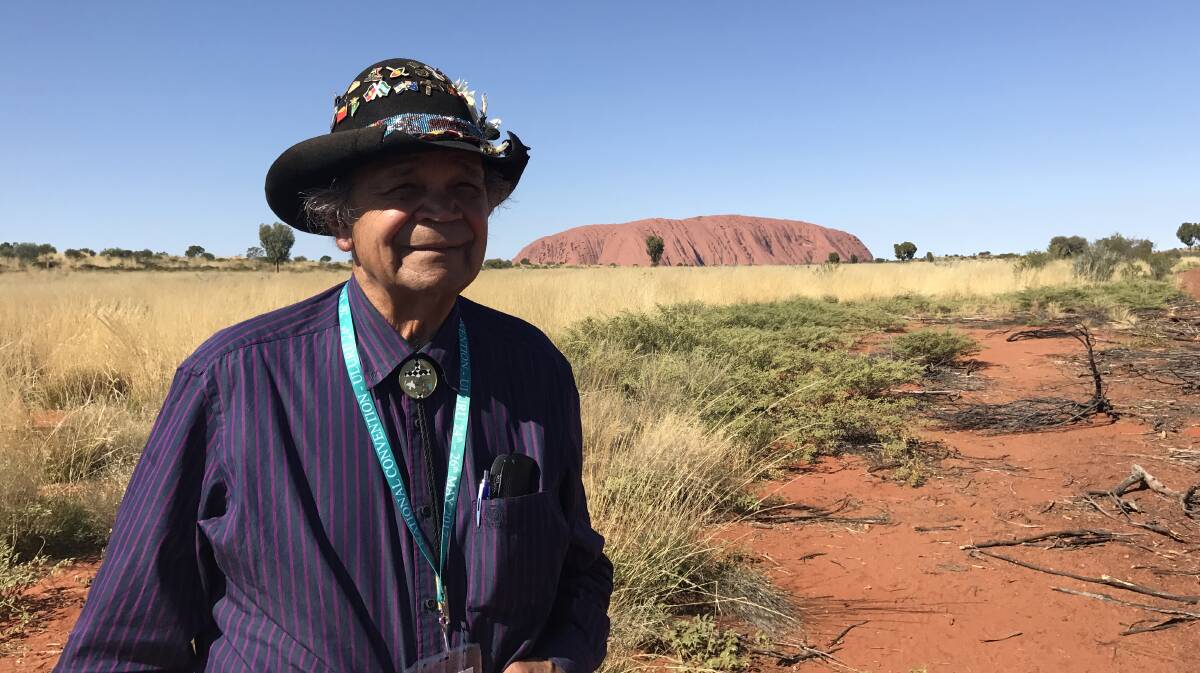 Elder Uncle Ossie Cruse at the 2017 First Nations National Constitutional Convention which brought about the Uluru Statement from the Heart. 