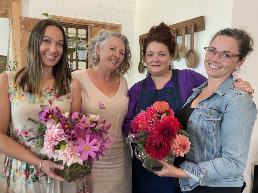 International Women's Day lunch in Bega. Left to right: Caitlin McDowell, Rachel Paterson, Krystina Kasprzak and Tara Chiu. Picture by Amandine Ahrens