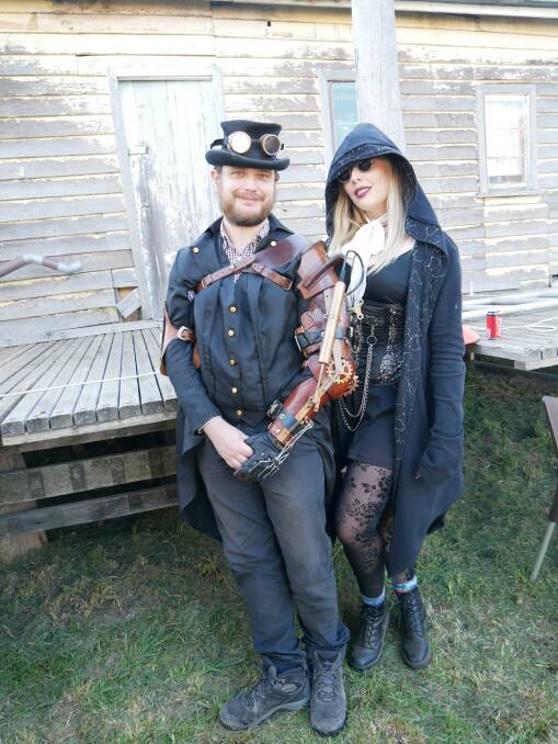 Dr John Yardley and his assistant Idril at Nimmitabel's Steampunk @ Altitude Festival on Saturday May 1. Photos: Ellouise Bailey