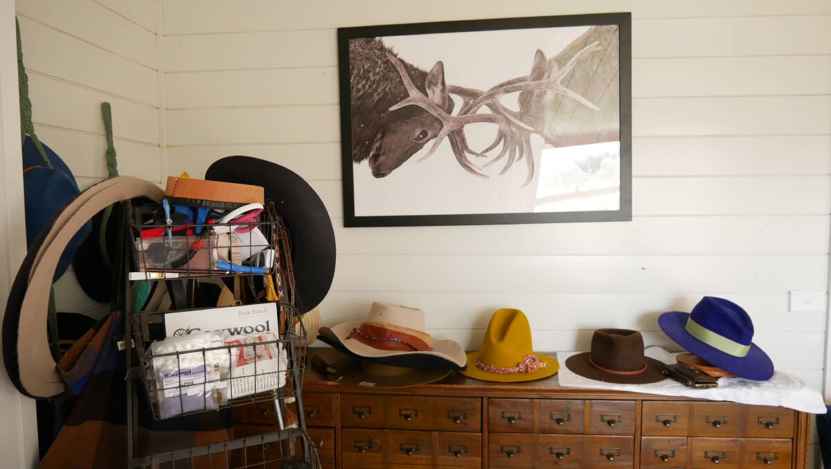 From the Cattleman, to the Cowboy, to the Gus - Shona has made all styles of hats. Photo: Ellouise Bailey