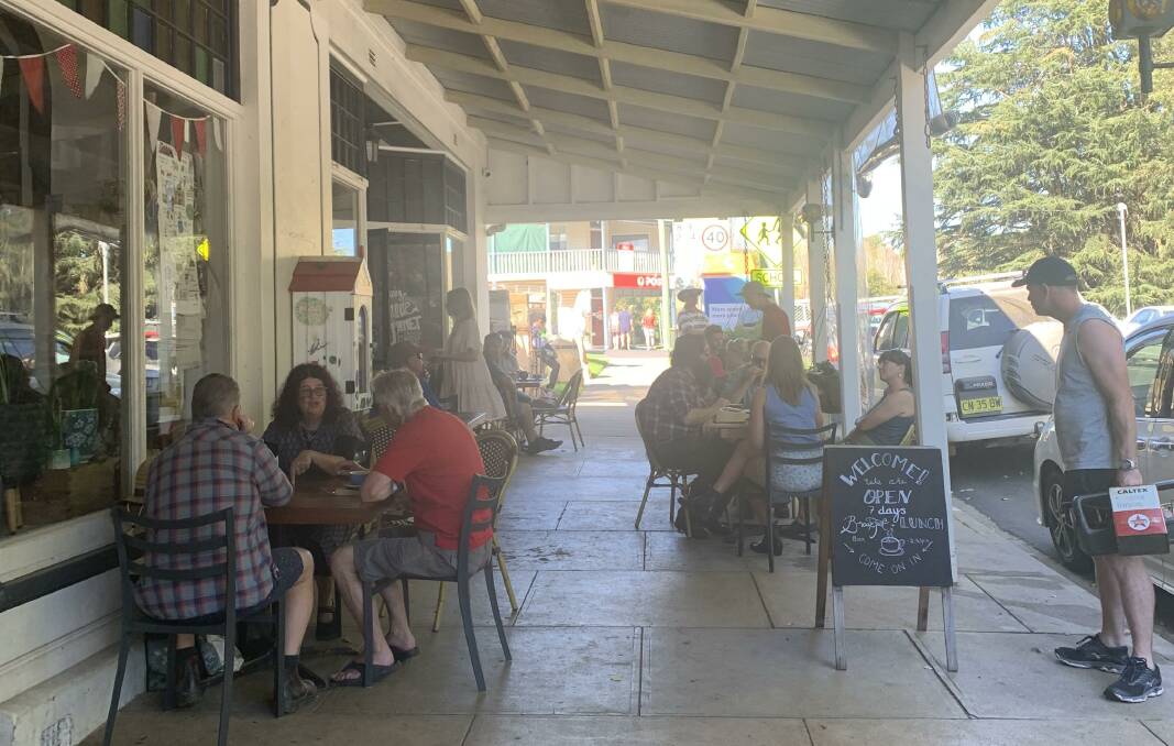 The main street of Candelo on a busy coffee-filled Sunday. Photo: Ellouise Bailey