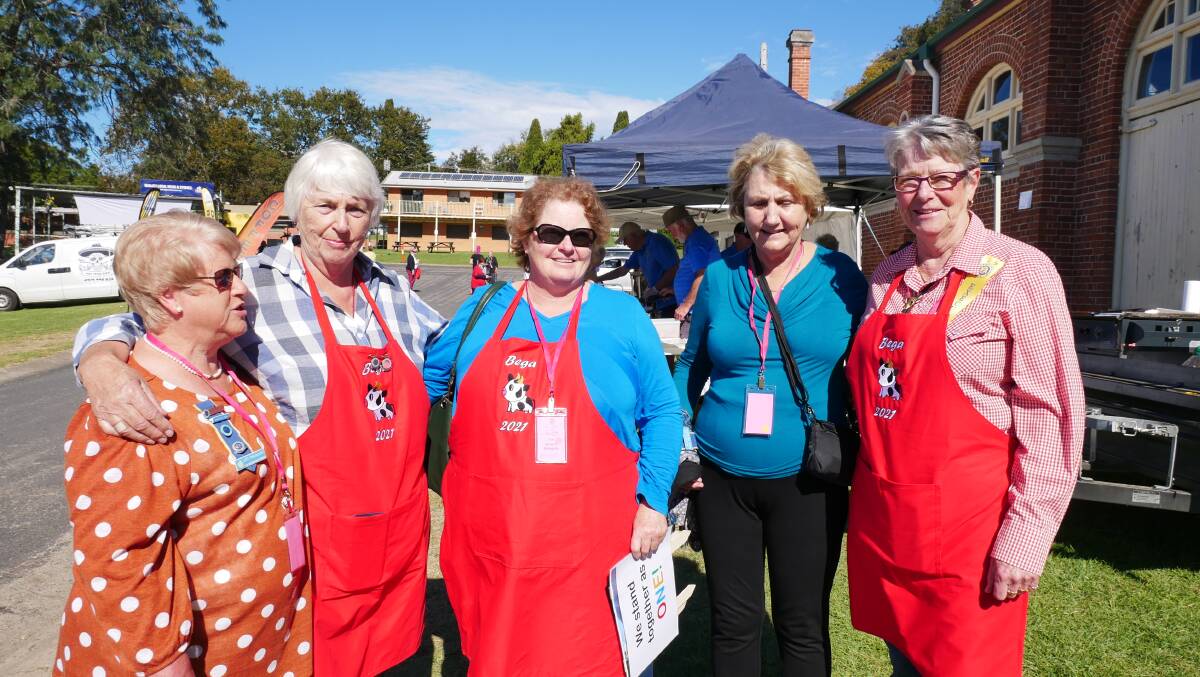 A representative from each South Coast branch: Liz Tough, Alison Jenkins, Annette Kennewell, Cherie Clarke and Robyn Wright at the conference in Bega. 