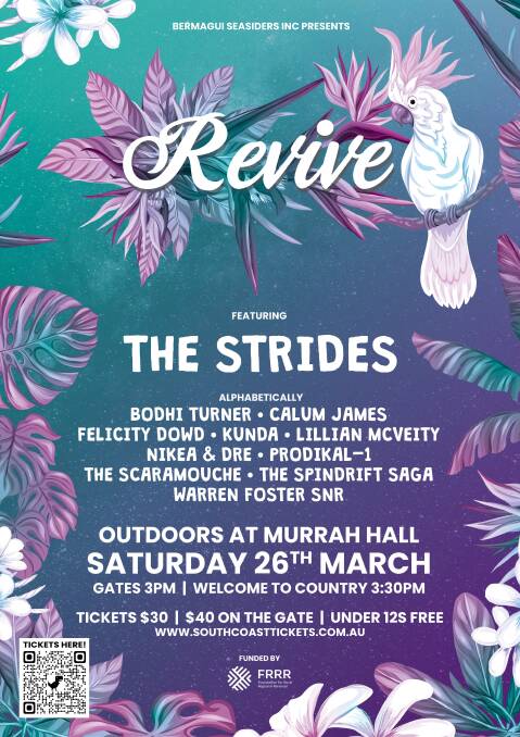 The Strides to join Bega Valley artists at new Revive Festival for youth to be held at Murrah Hall