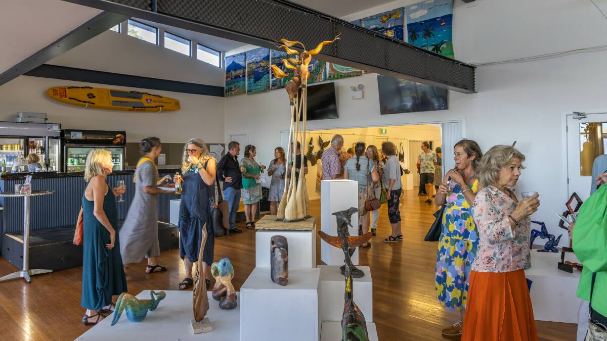 The indoor and outdoor sculptures were both located close to the Bermagui Surf Club at this year's event. Photo: David Rogers 