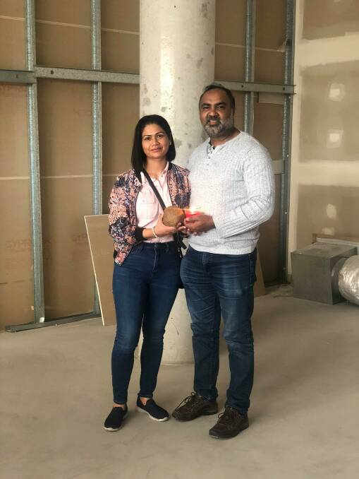 Doctor Gurdeep Bagari and his wife Doctor Navpreet Sandhu during the initial stages of opening the practice. Photo: supplied 