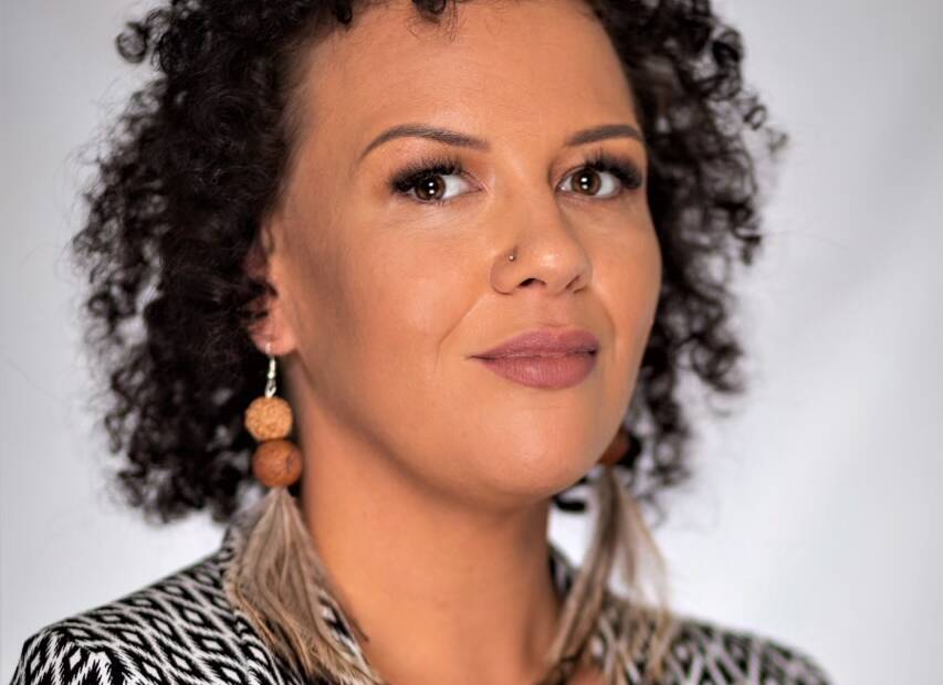 Emma Stewart, 33, is a proud Bidjigal and Gweagal woman with kinship to Eora, Dharawal, Dharug, Yuin and Gundangara Nations. She works as a cultural connector, intuitive healer, and artist. Photo: Ellouise Bailey