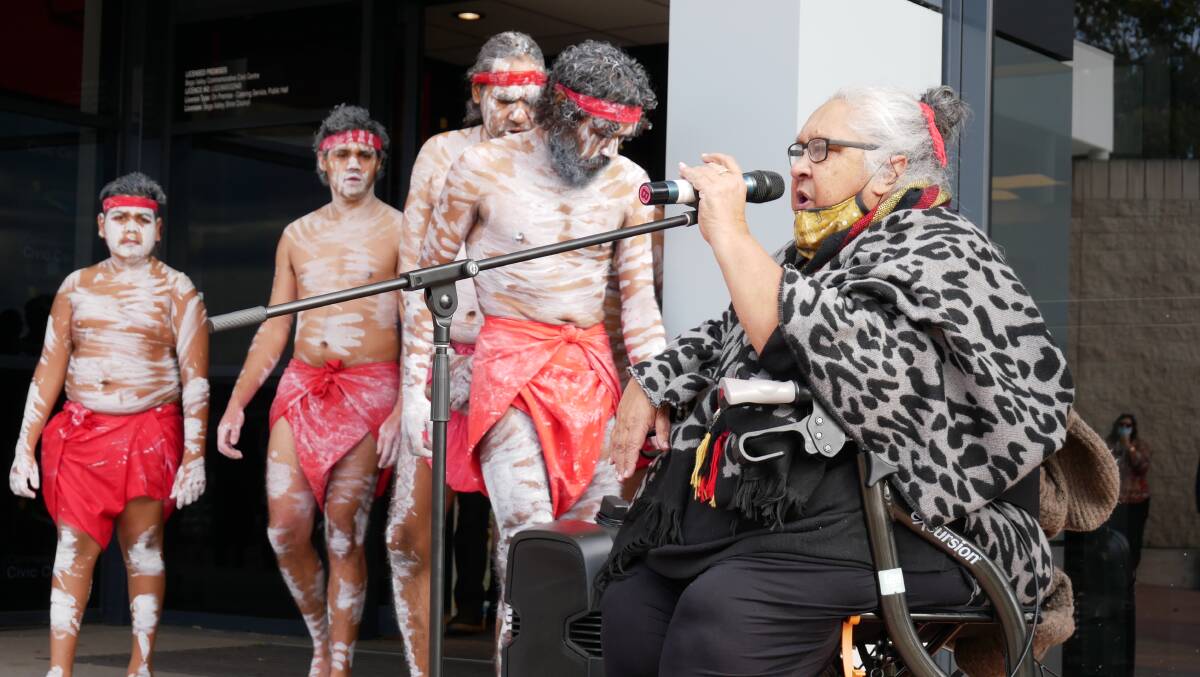 Aunty Colleen Dixon gives a Welcome to Country, which was accompanied by the Gulaga Dancers who performed welcome dances. Photos: Ellouise Bailey