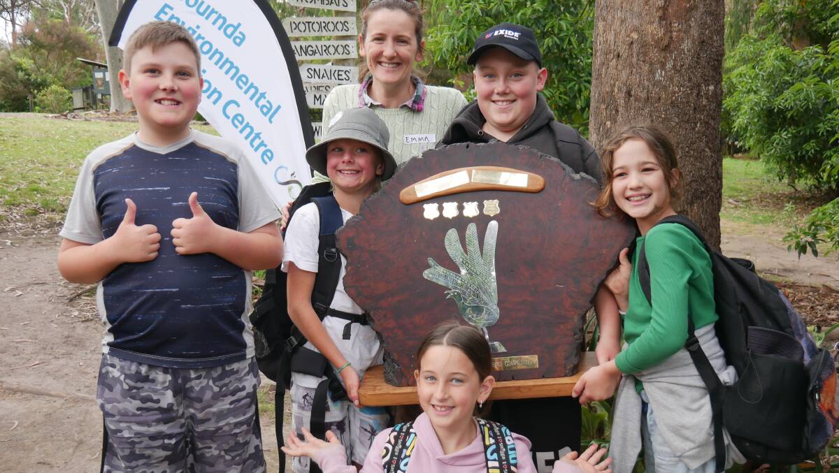Wolumla Primary School overall student winners. BACK LEFT: Cooper, Kinsley, Teacher Emma Kettle, Noah, Louella. FRONT: Airlie. Picture by Ellouise Bailey 