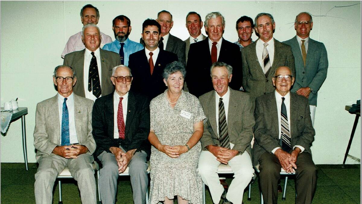Bega A P & H Society President and ex presidents, February 1993. Photo: supplied