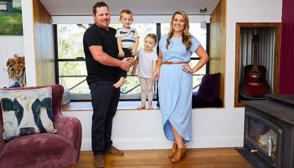 Toad and Mandy Heffernan with twins Lenny and Layla. Photo: Supplied. 