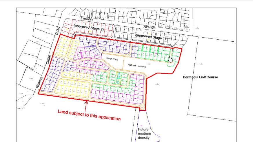 The red outline shows the land intending to be utilised in the current development application. Source: GB PS Pty Ltd. 