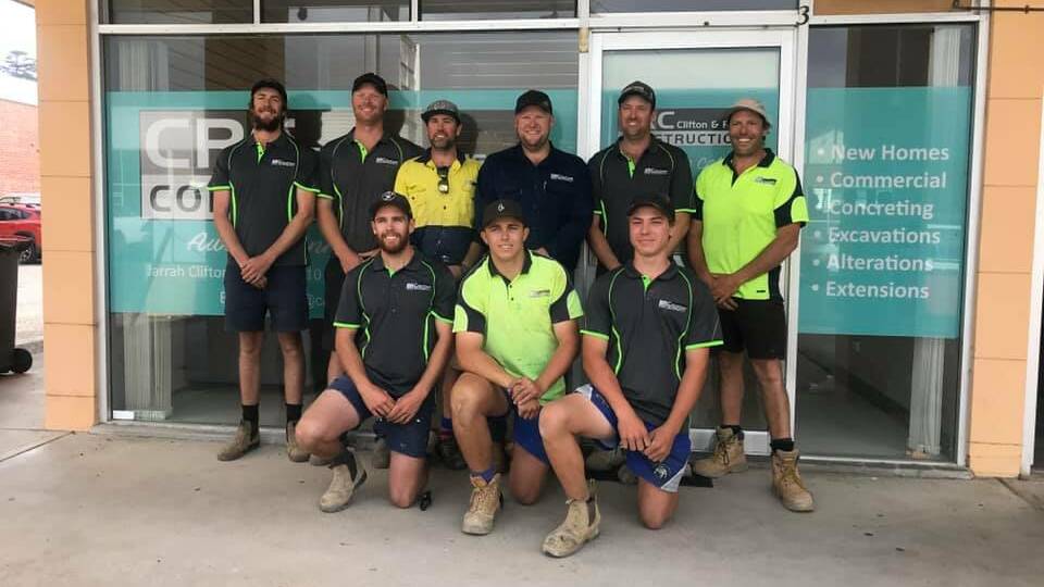 Employees from Clifton and Russell Constructions. Photo supplied