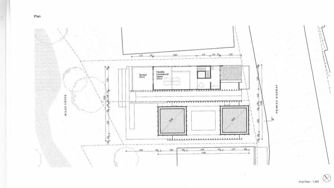 This drawing shows the plans for the second floor. On the left are two large exhibition spaces and on the left is the availability of flexible commercial space and a terrace. These initial plans have been prepared by TAKT Studio for Architecture, with some assistance from SJB Architects. Picture: supplied