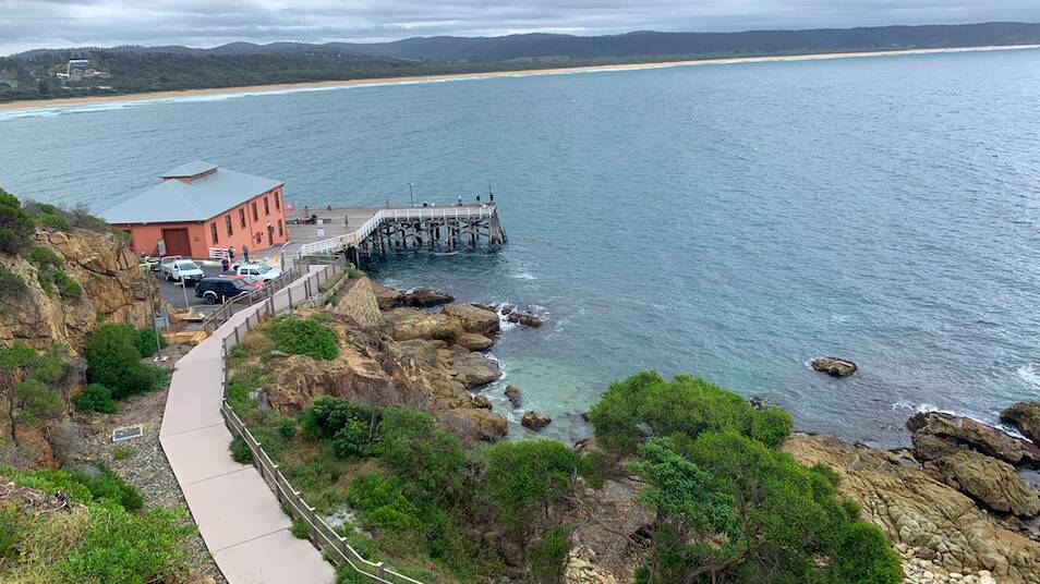 View over Tathra Wharf from the headland. Picture: Ellouise Bailey