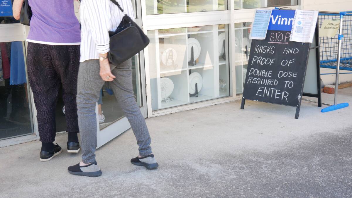 While Vinnies in Bega reported a fairly small amount of backlash, other charity stores around the Shire and across Regional NSW have faced difficult customer interactions over double dose vaccine requirements to enter. Photo: Ellouise Bailey