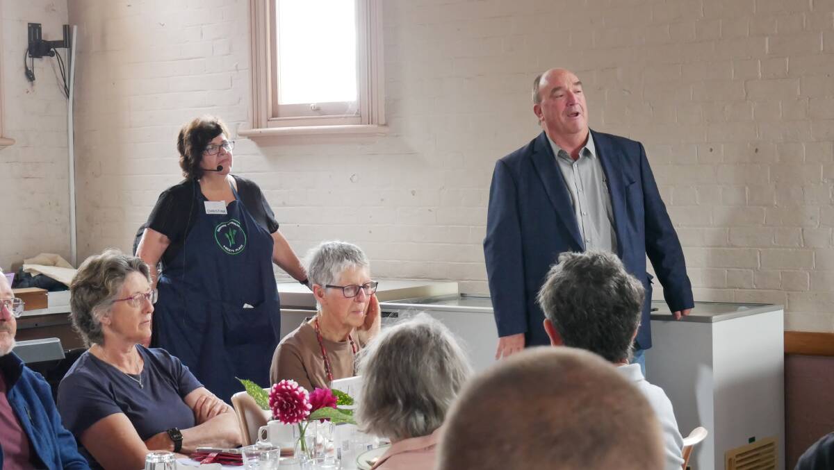 Community Pantry President Christine Welsh and Mayor Russell Fitzpatrick both thanked the array of volunteers helping to make sure the meal program functioned. Photo: Ellouise Bailey