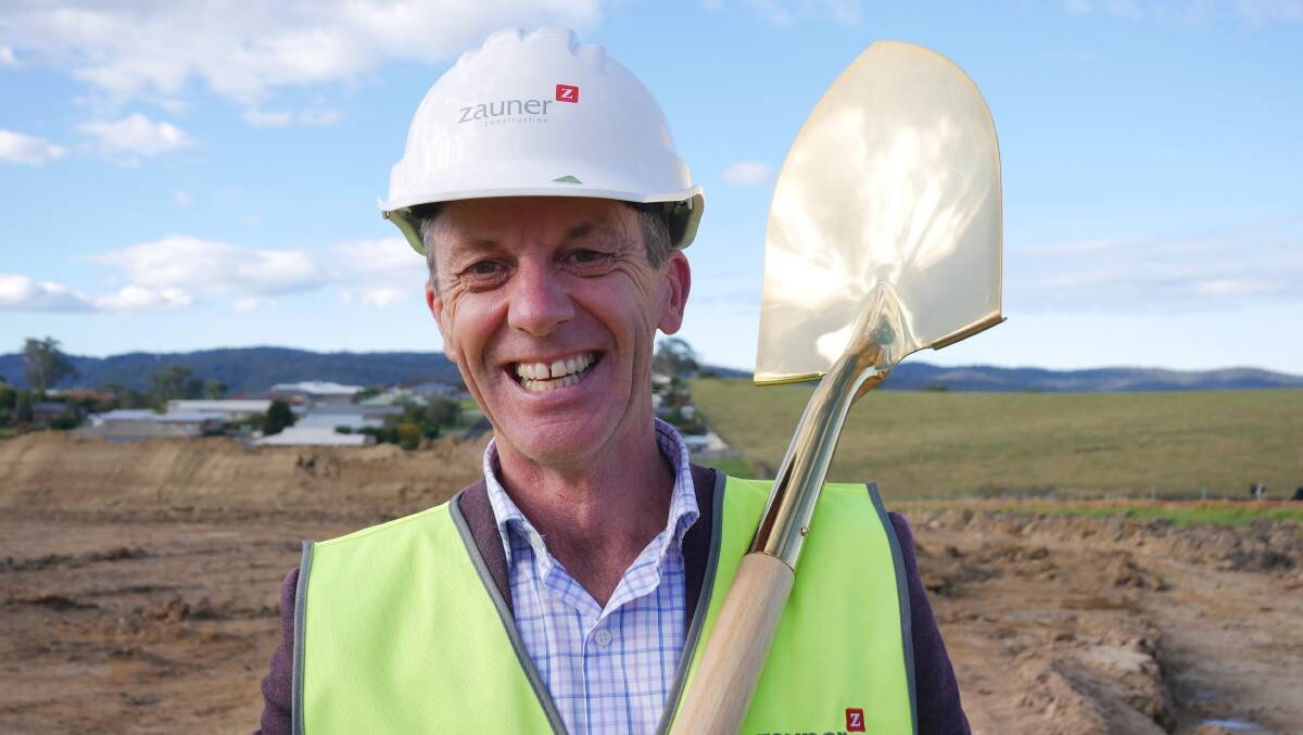Sapphire Coast Community Aged Care CEO Matt Sierp at the turning of the sod event for The Glen retirement living village on Thursday, June 16. Photo: Ellouise Bailey 