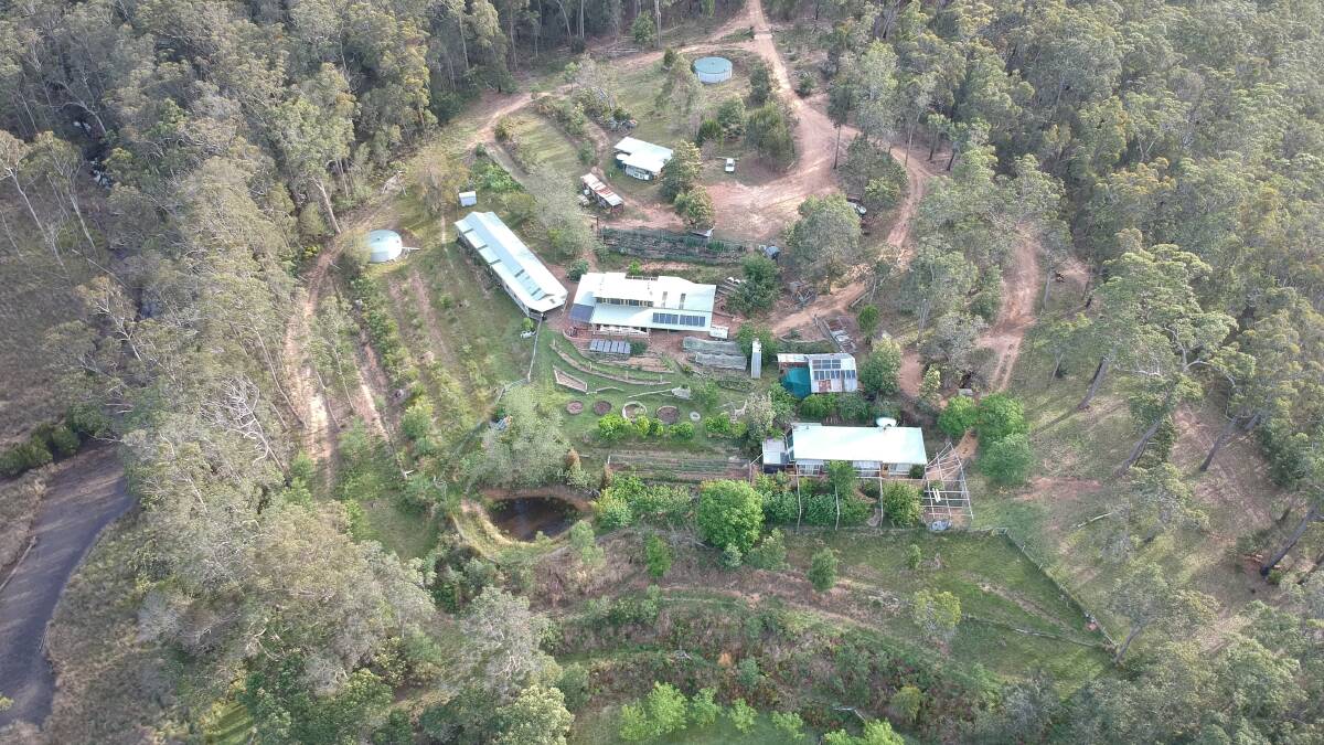 An aerial view of The Crossing. The centre is surrounded by the Biamanga National Park with permission from the traditional owners to run as a camping and research facility. Photo: supplied
