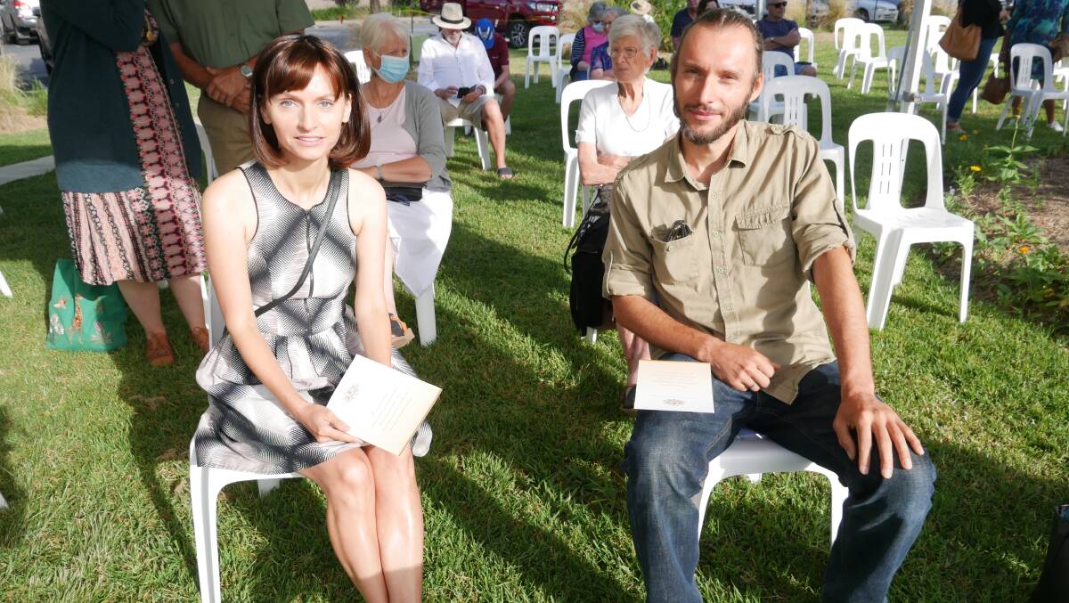 Marcin Janek-Morys and Monika Morys at the citizenship ceremony on Australia Day in Littleton Gardens, Bega. Photo: Ellouise Bailey