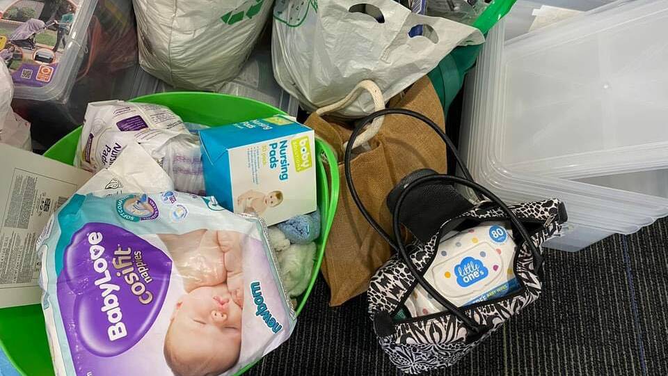 Karyn Radford donated over 100 packs of nappies from her own pocket, but she said she was still on the hunt for more baby products such as baby wash. Photo Cheryl Robinson. 