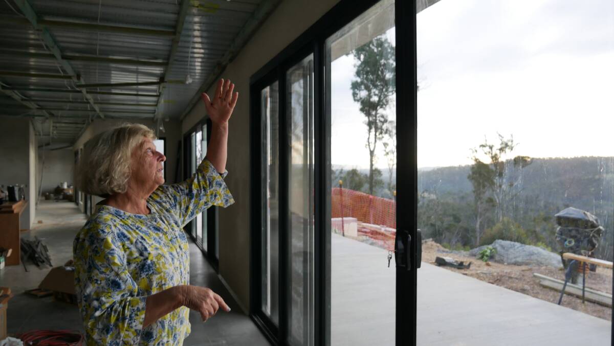 Nienke Van Doorn has built a new home for herself and her husband, David Shepheard, after they lost everything in the 2018 Tathra Bushfires. Photos: Ellouise Bailey