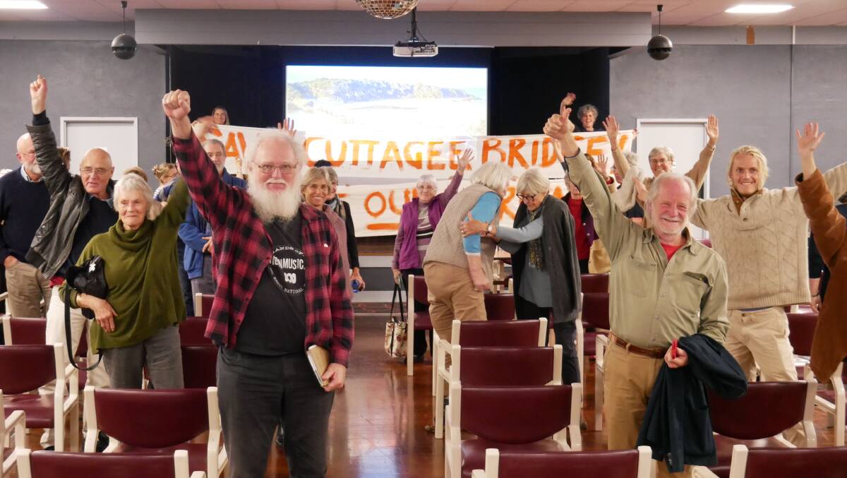 Community members met with representatives from the council at a public forum to discuss the proposed demolition and concrete rebuild of Cuttagee Bridge. Photo: Ellouise Bailey