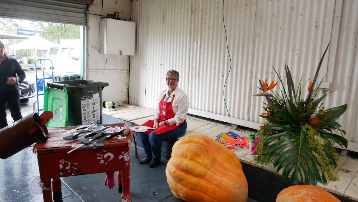 Robin Wright from Moruya CWA takes a much needed moment's break during pack down at the Bega Showgrounda on Thursday May 6. Pictures: Ellouise Bailey