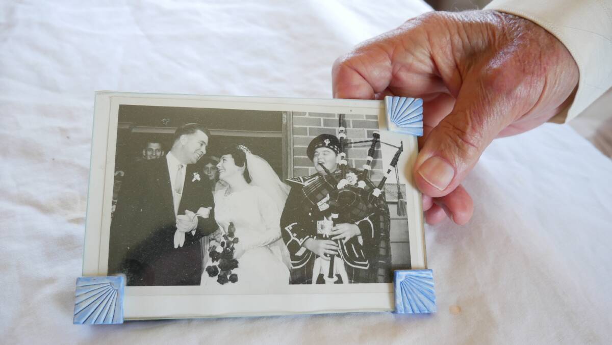 Graeme and Linda Bant on their wedding day at St David's Presbyterian Church, Lakemba in 1961. Photo: Ellouise Bailey