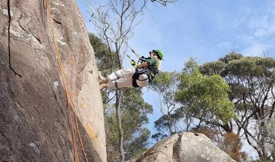 Only volunteers who have successfully completed the appropriate vertical rescue training were able to partake in the abseiling practice and training. Photo: supplied