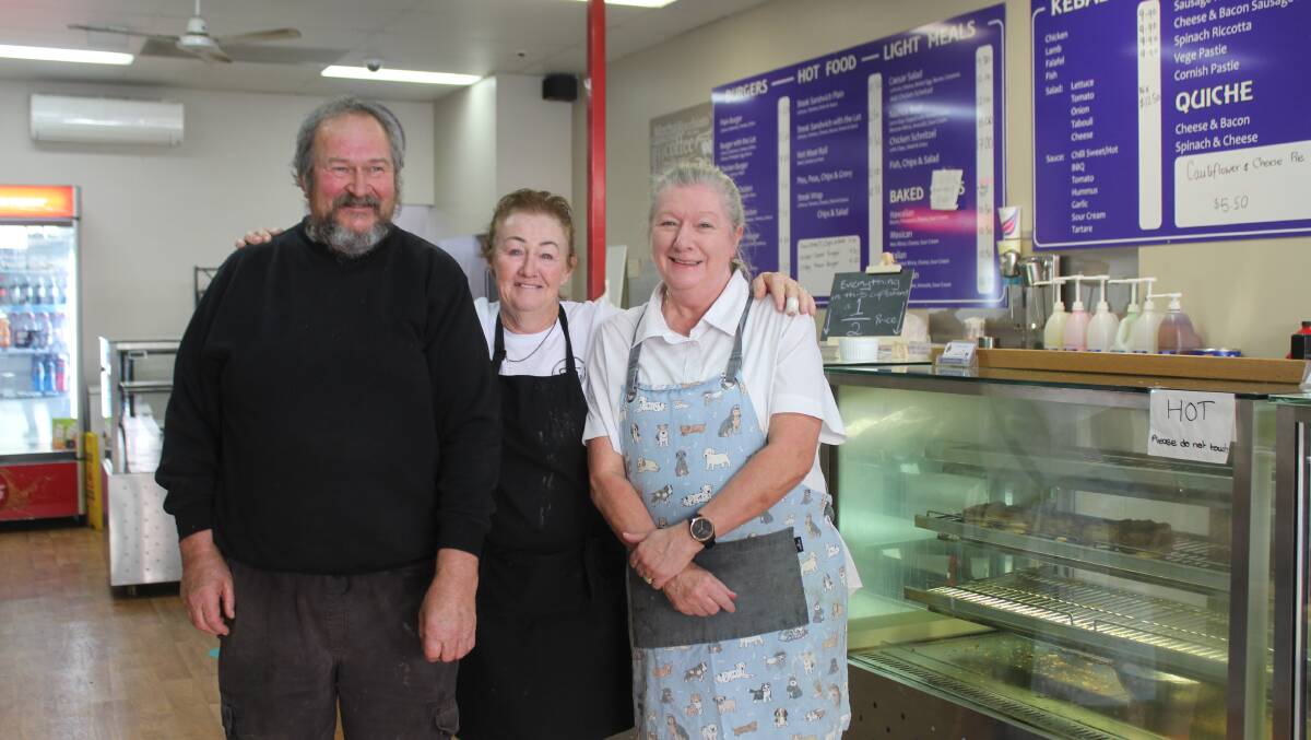 Ken Woods, Michelle Brown and Julie Woods. The bakery will be getting a facelift over the next week and will be reopening on May 3. 