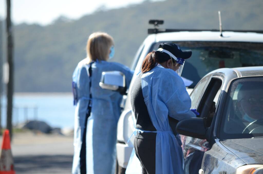 GET TESTED: The drive through clinic at Hanging Rock, Batemans Bay. Photo: File. 