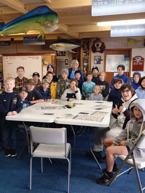 Winter School Holidays Junior Fishing Competition Workshop participants at Spencer Park Clubhouse.
