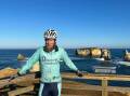 Distance 4 Dementia rider Nicholas Tremaine on the Great Ocean Road. Picture from "Distance 4 Dementia" Facebook page.
