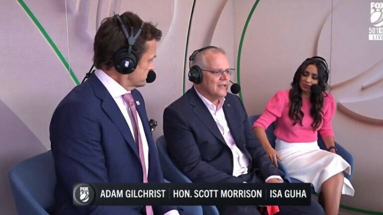 Scott Morrison was at the SCG today. Picture: Fox Sports