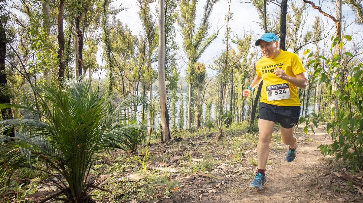 BLAZE A TRAIL: Runners will undetake the Mogo trails this weekend despite the regions wet conditions. Picture: Visit NSW. 