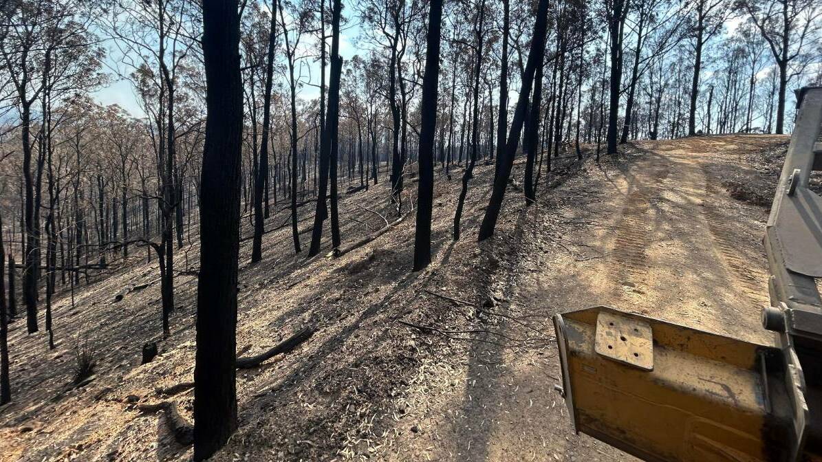 The aftermath of last week's Coolagolite Road fire. Picture by Phillip Dummett