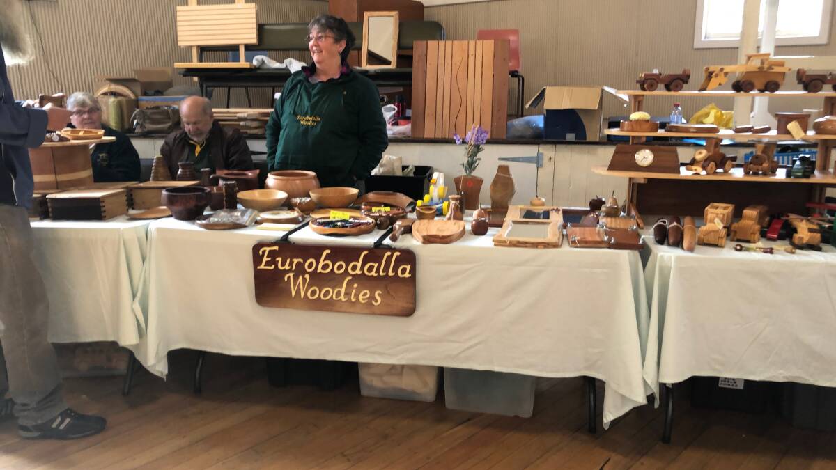 The Eurobodalla Woodworking Guild at the 2022 Tilba Woodwork Exhibition. The Narooma Woodies will be joining them again this year but the Bega group can't. Picture by Marion Williams.