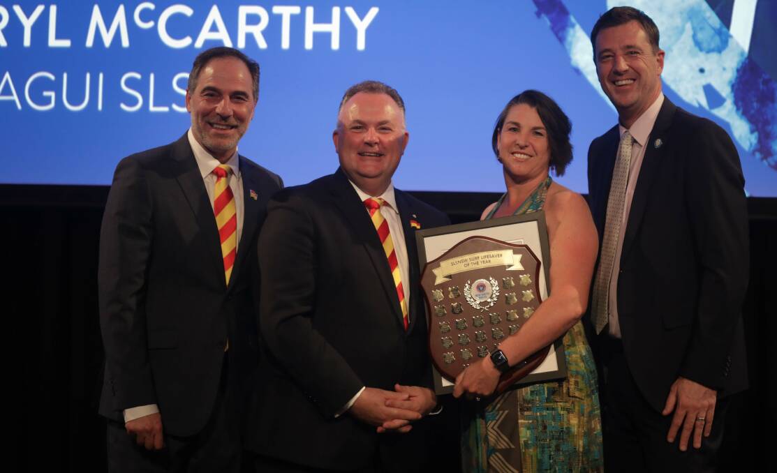 Cheryl McCarthy of Bermagui Surf Life Saving Club was awarded surf life saver of the year at the 2023 Surf Life Savings NSW Awards of Excellence in Sydney on Saturday, August 26. Picture supplied